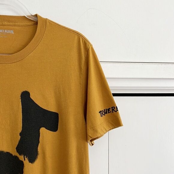 True Religion Spray Paint Logo Crewneck Shirt Tee - Picture 3 of 9